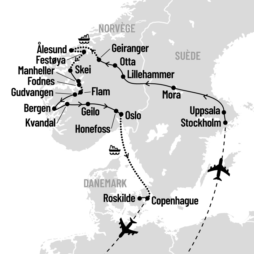 Scandinavie map