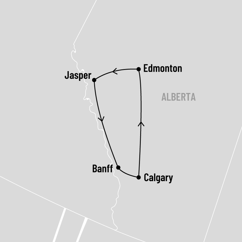 Séjour Haut Perché: Calgary aux Rocheuses map