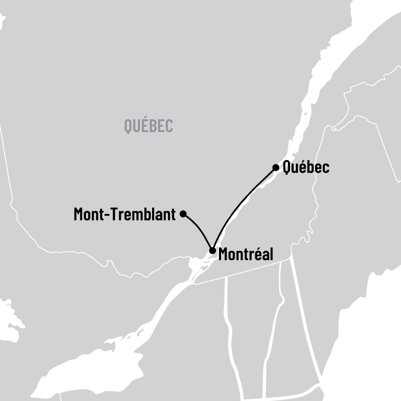 Séjour dans les Laurentides map