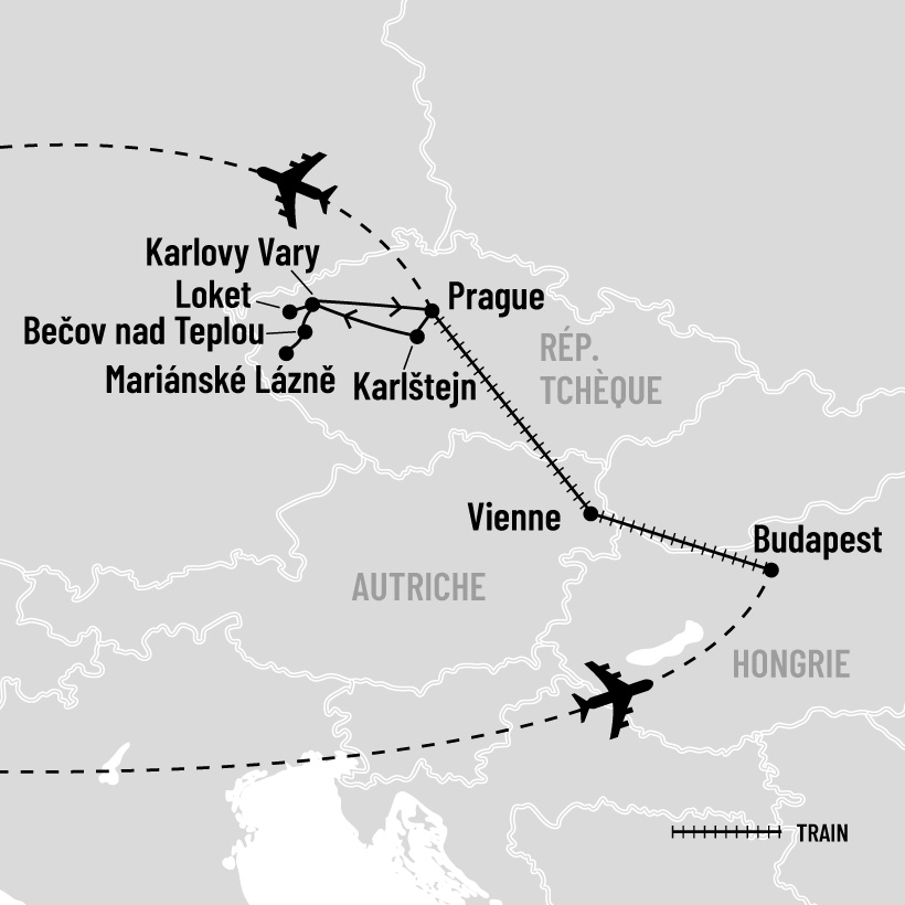 Sur les traces de Sissi et trésors de Bohême map