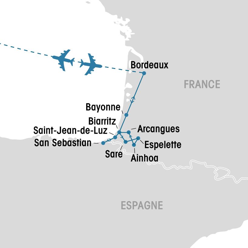Sud-Ouest de la France et Pays basque map