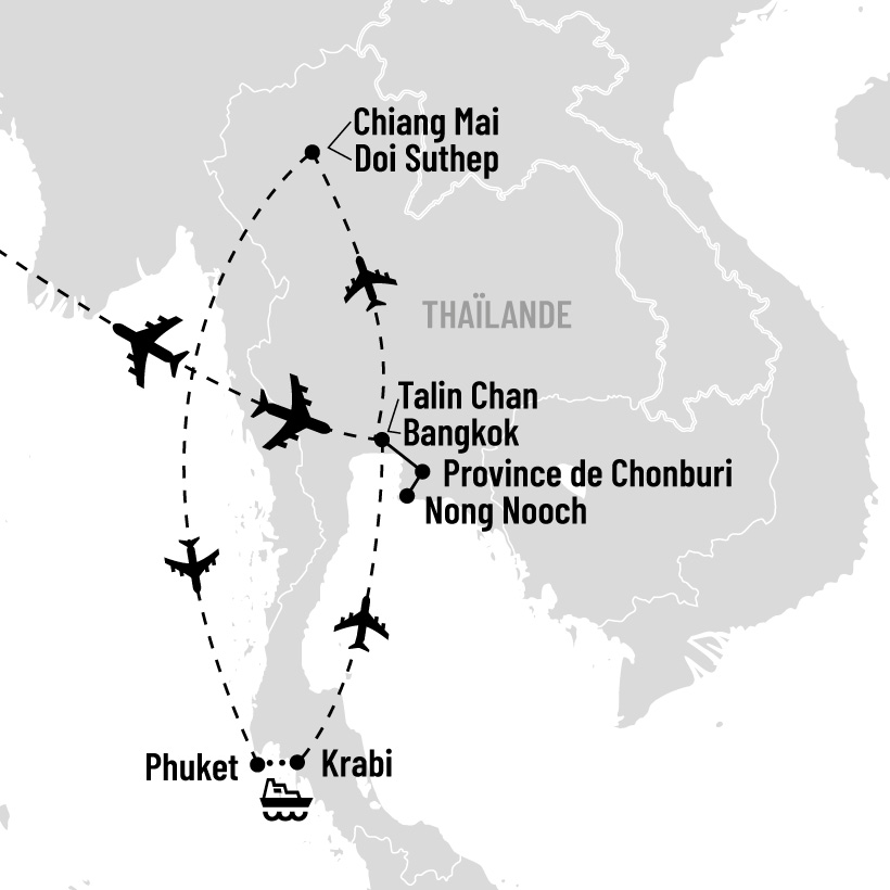 Thaïlande Authentique map