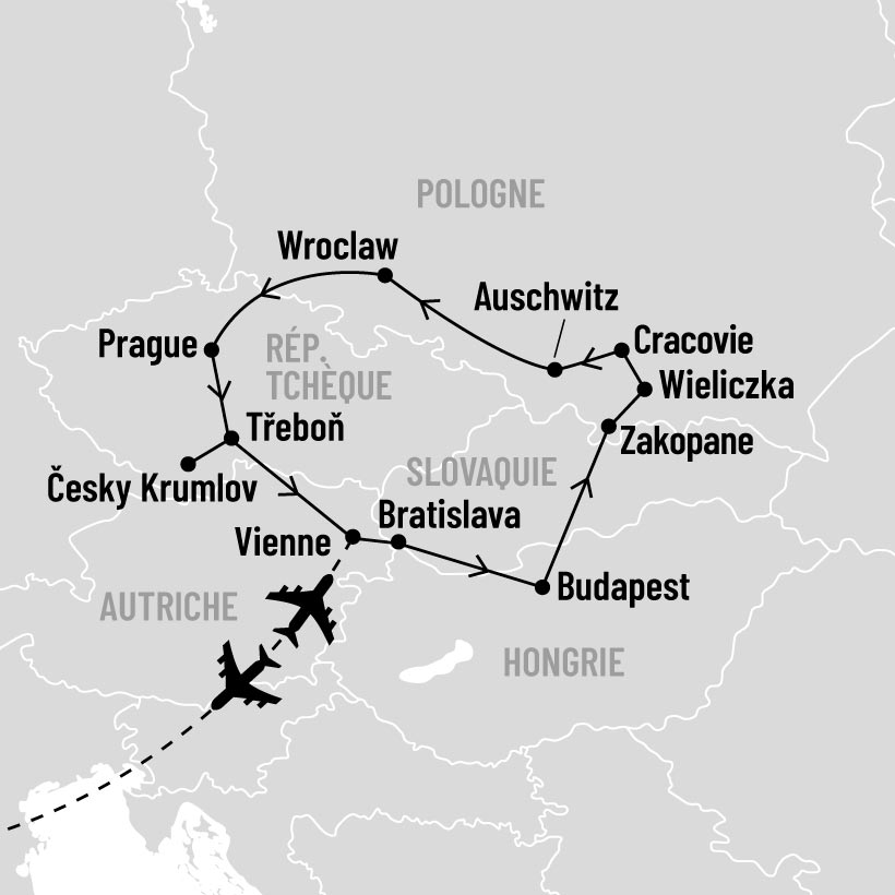 Trésors de l'Europe centrale map