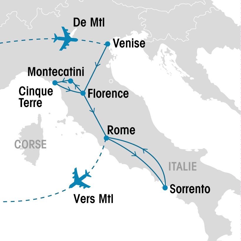 Trésors d'Italie map