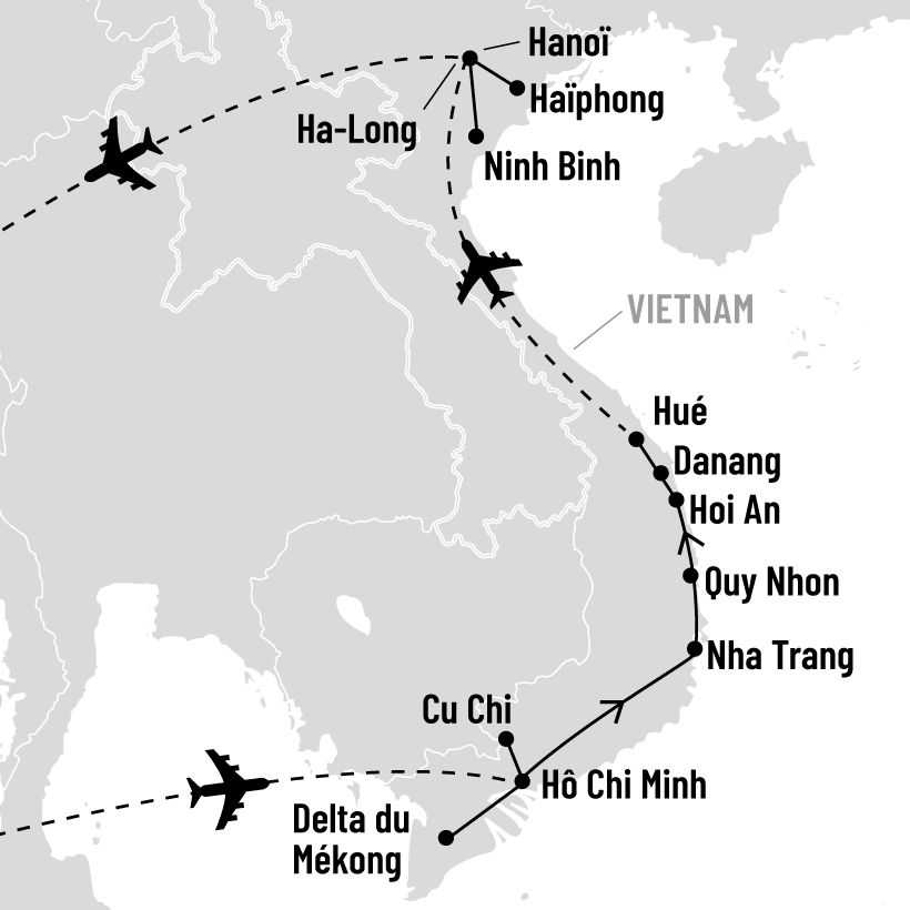 Vietnam authentique map