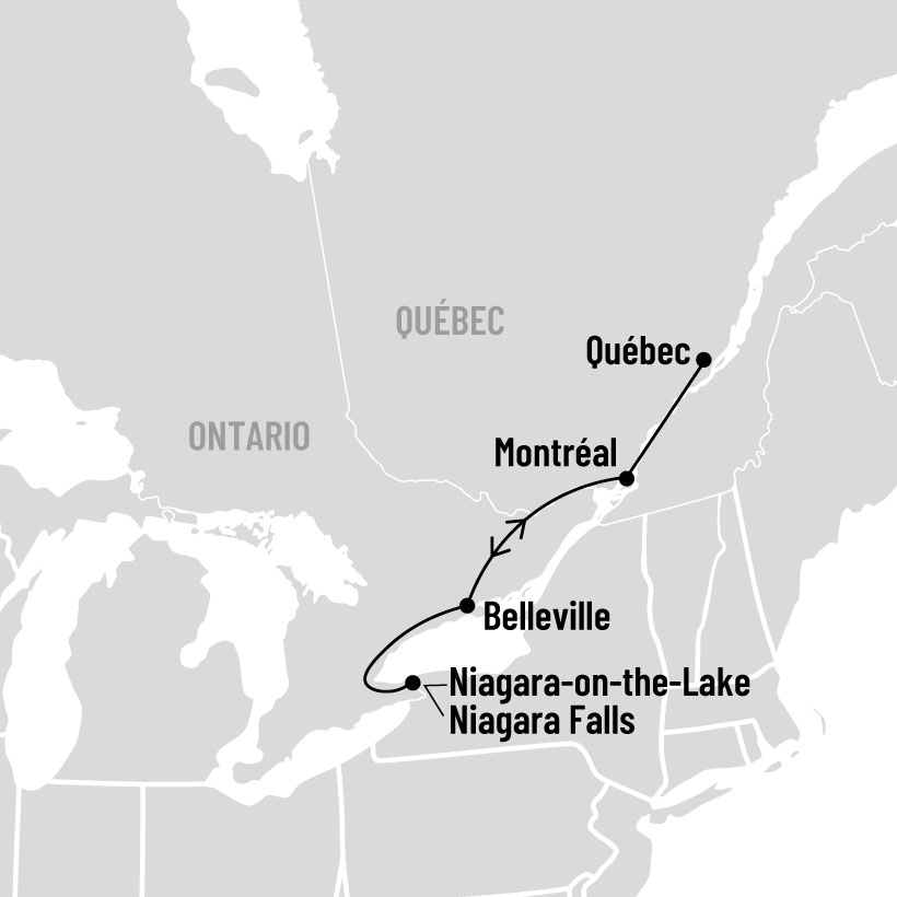 Vignobles de l'Ontario map