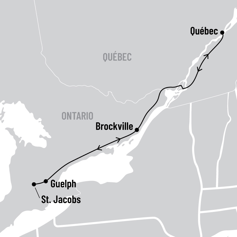 Mennonites de l'Ontario map