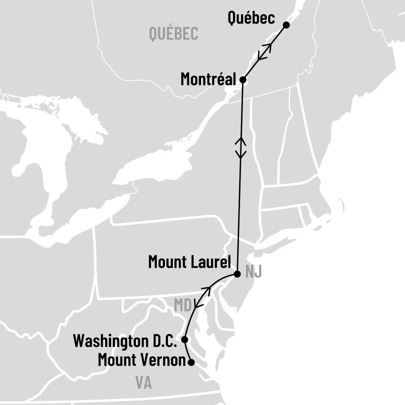 Washington en liberté map