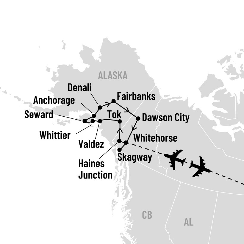 Yukon et Alaska map