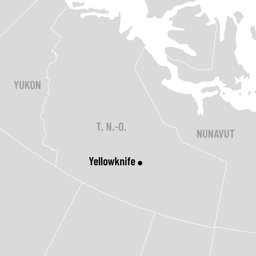 Aurores boréales à Yellowknife map