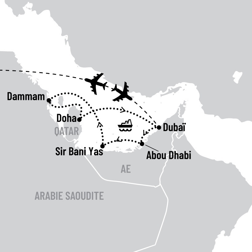 Croisière à Dubaï map