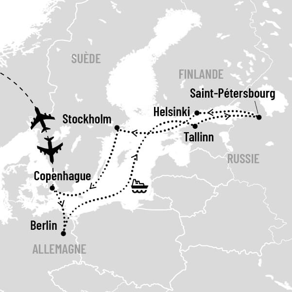 Croisière sur la mer Baltique map