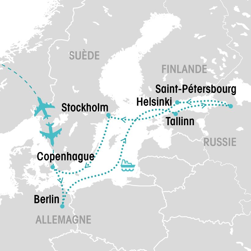 Croisière sur la mer Baltique map