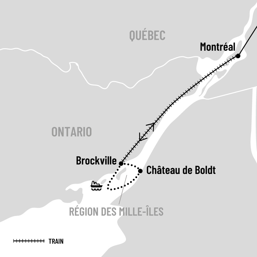 Croisière express dans les Mille-Îles map