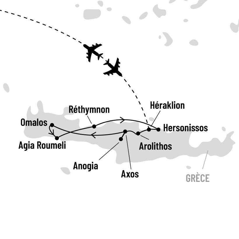 Découvertes et saveurs de la Crète map
