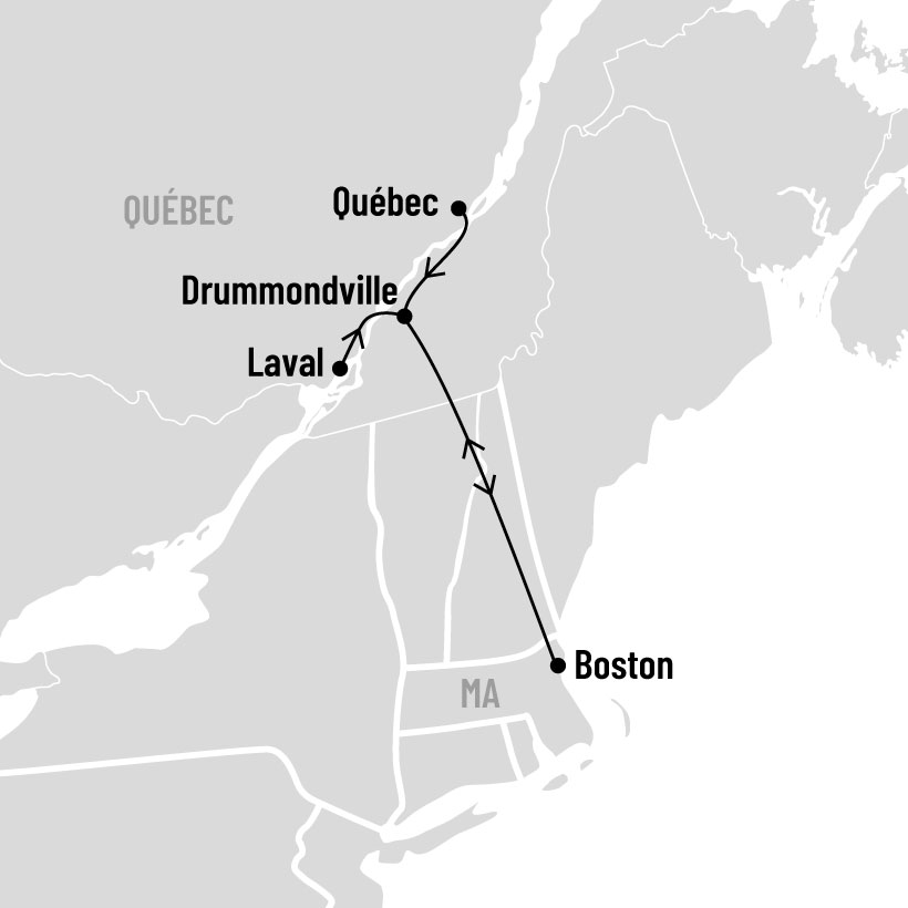 Escapade urbaine à Boston map