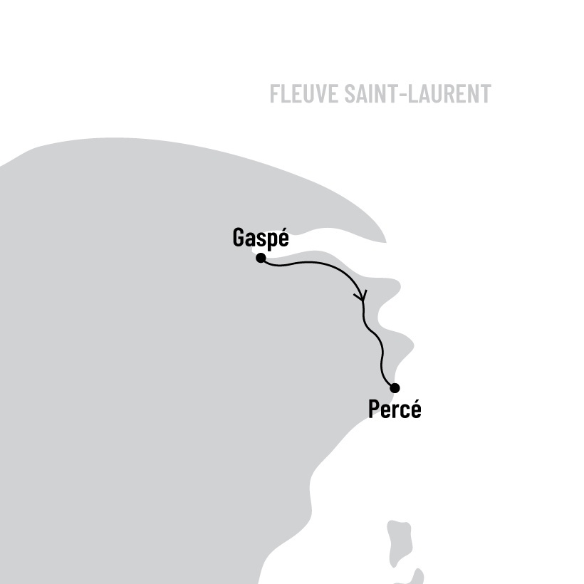 Escapade à Gaspé et Percé map