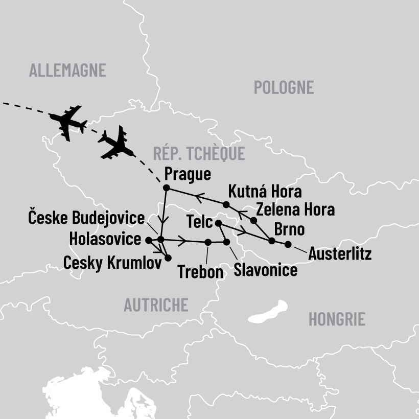 Joyaux de la République tchèque map