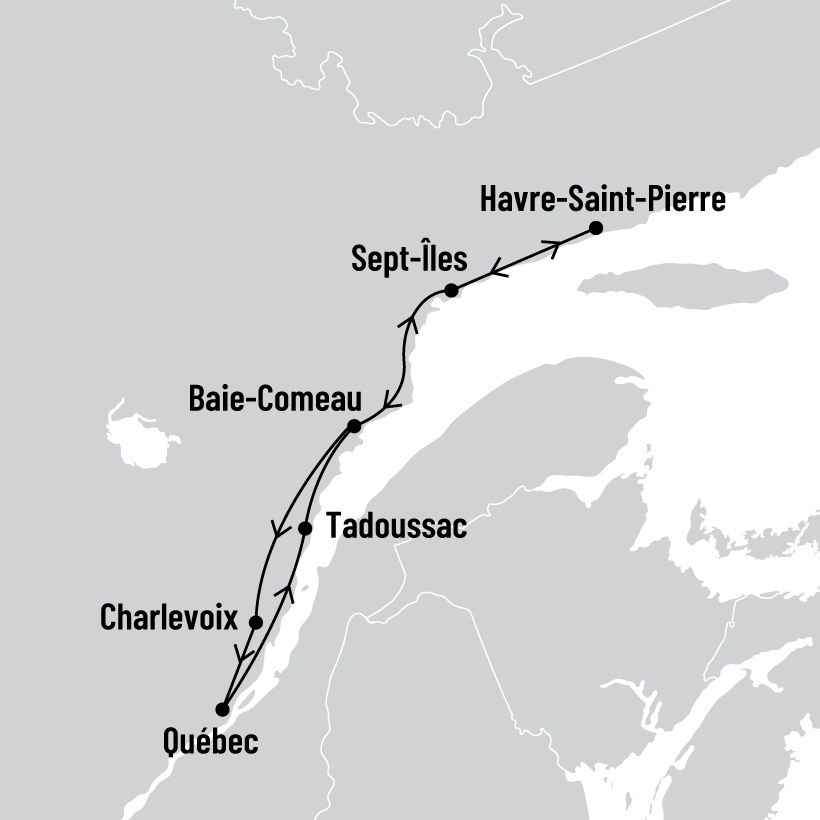 Jusqu'au bout de la 138, de Québec à Natashquan map