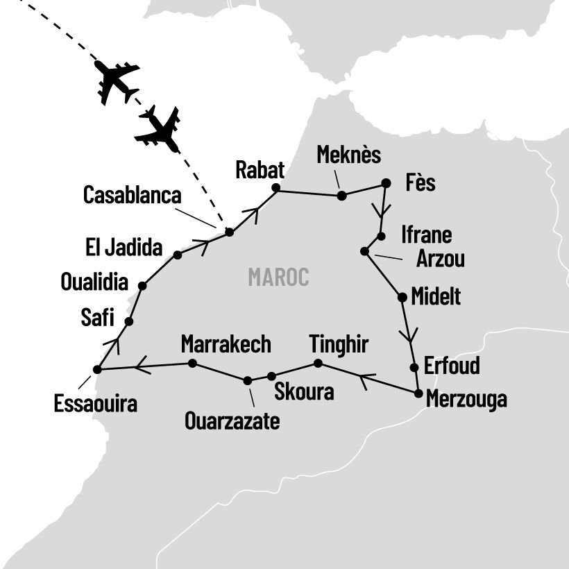 Magie du Maroc map