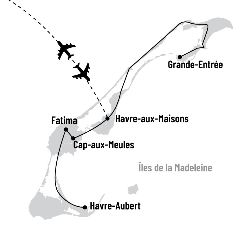 Le meilleur des Îles de la Madeleine en avion map