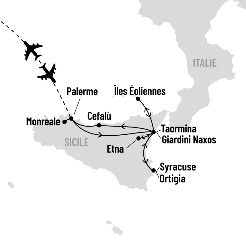 Merveilles de la Sicile et îles Éoliennes map