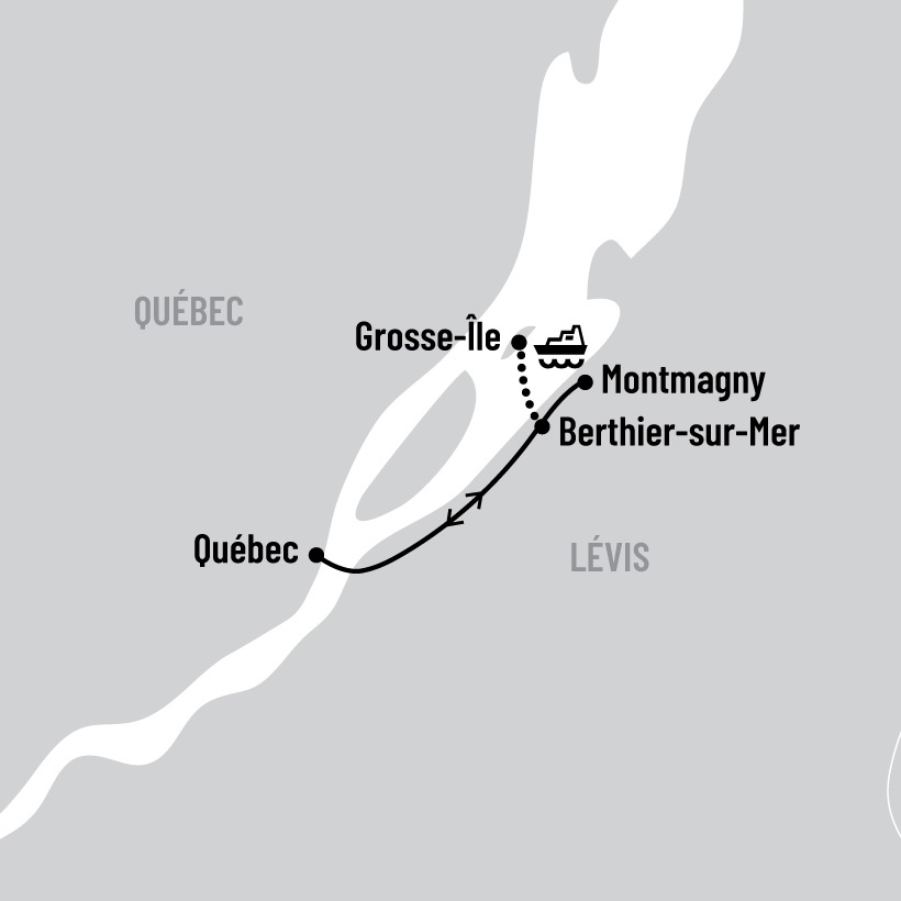 Le musée maritime du Québec et croisière à la Grosse-Île map