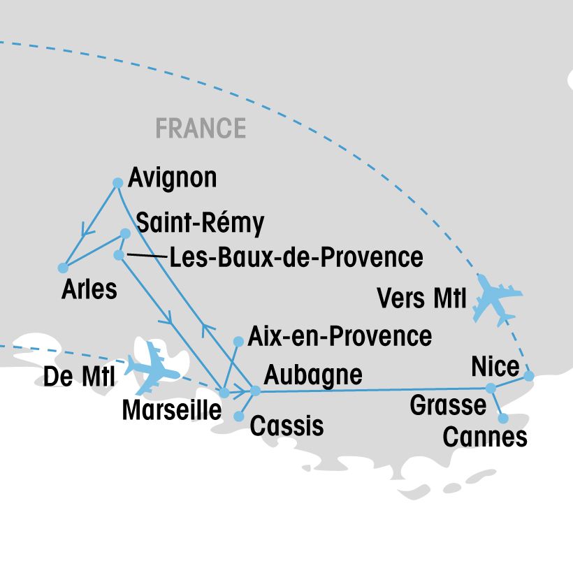 Provence et Côte d'Azur map