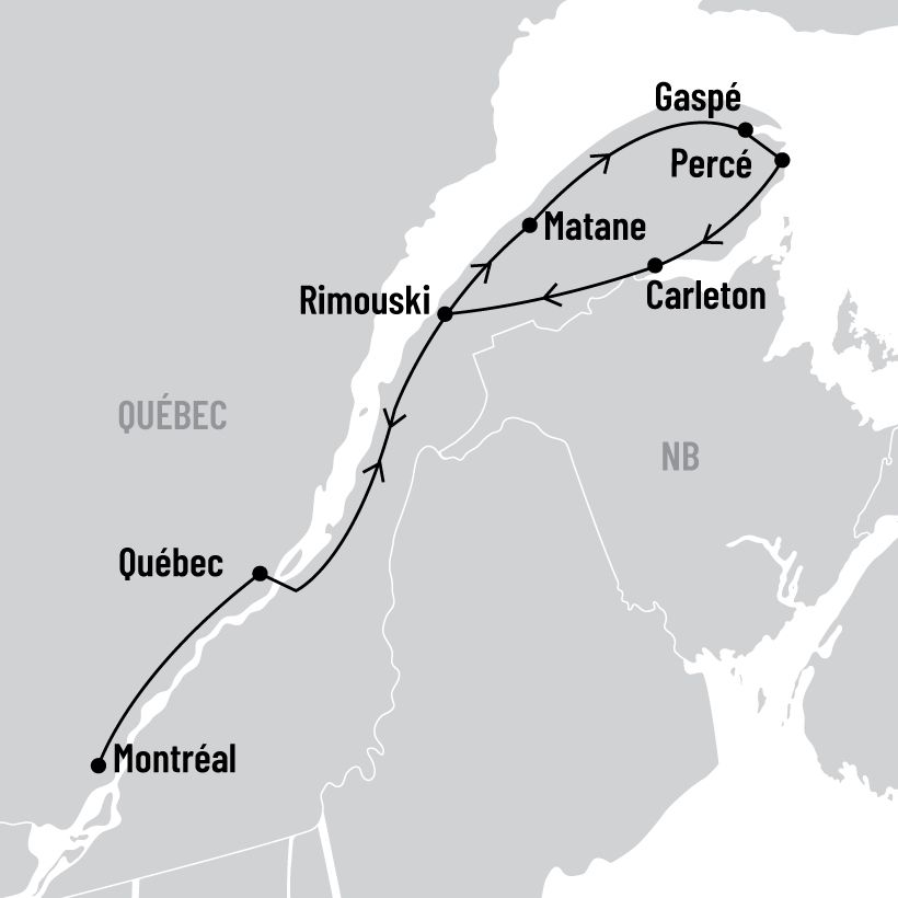 Saveurs de Gaspésie map