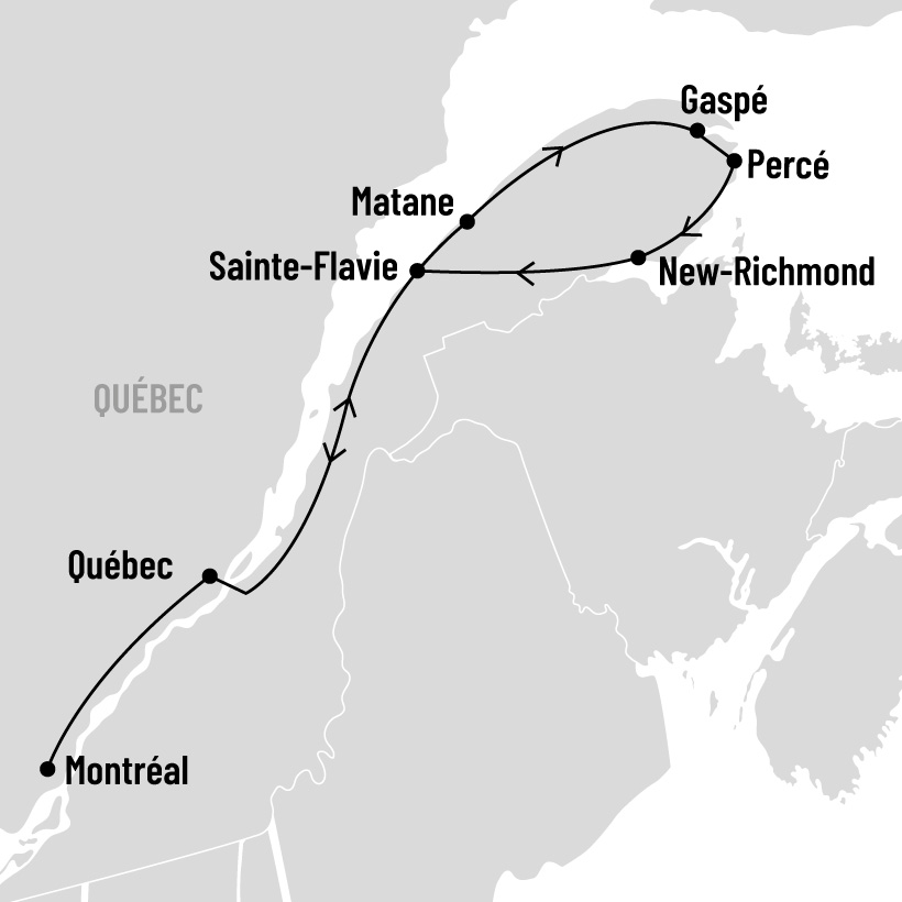 Saveurs de Gaspésie map