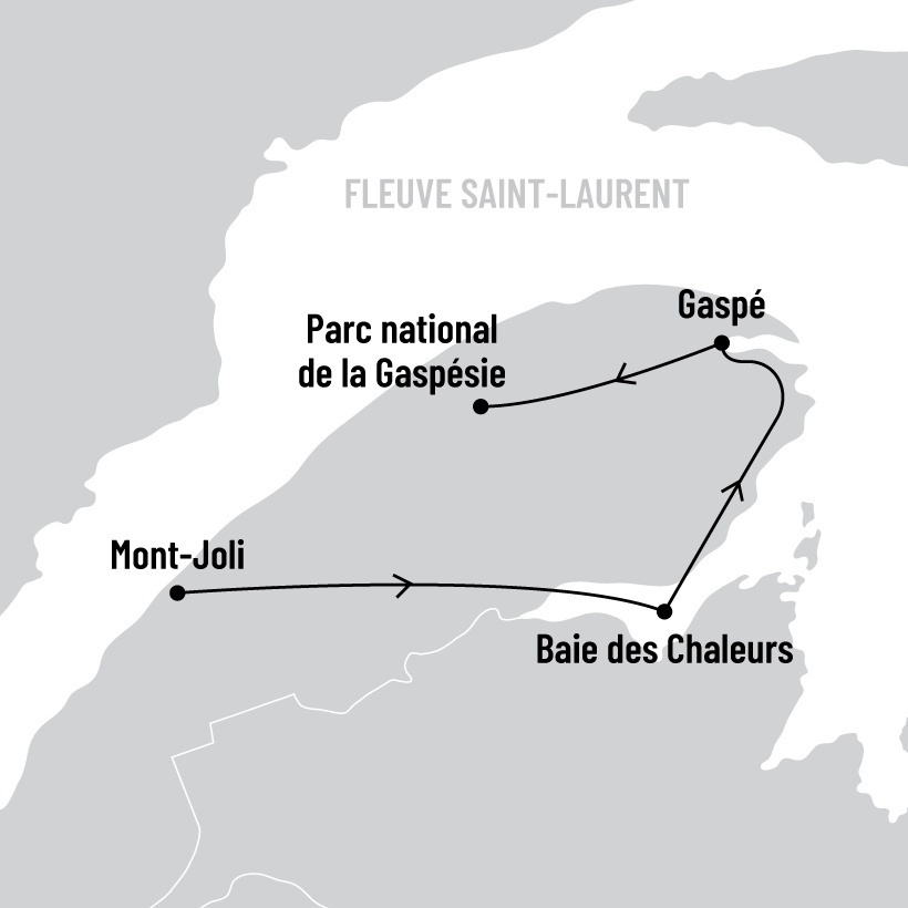 Le tour de la Gaspésie map