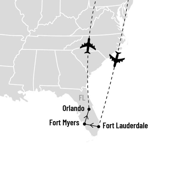 Tournée de la Floride map