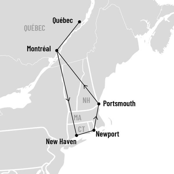 Les trains de la Nouvelle-Angleterre map
