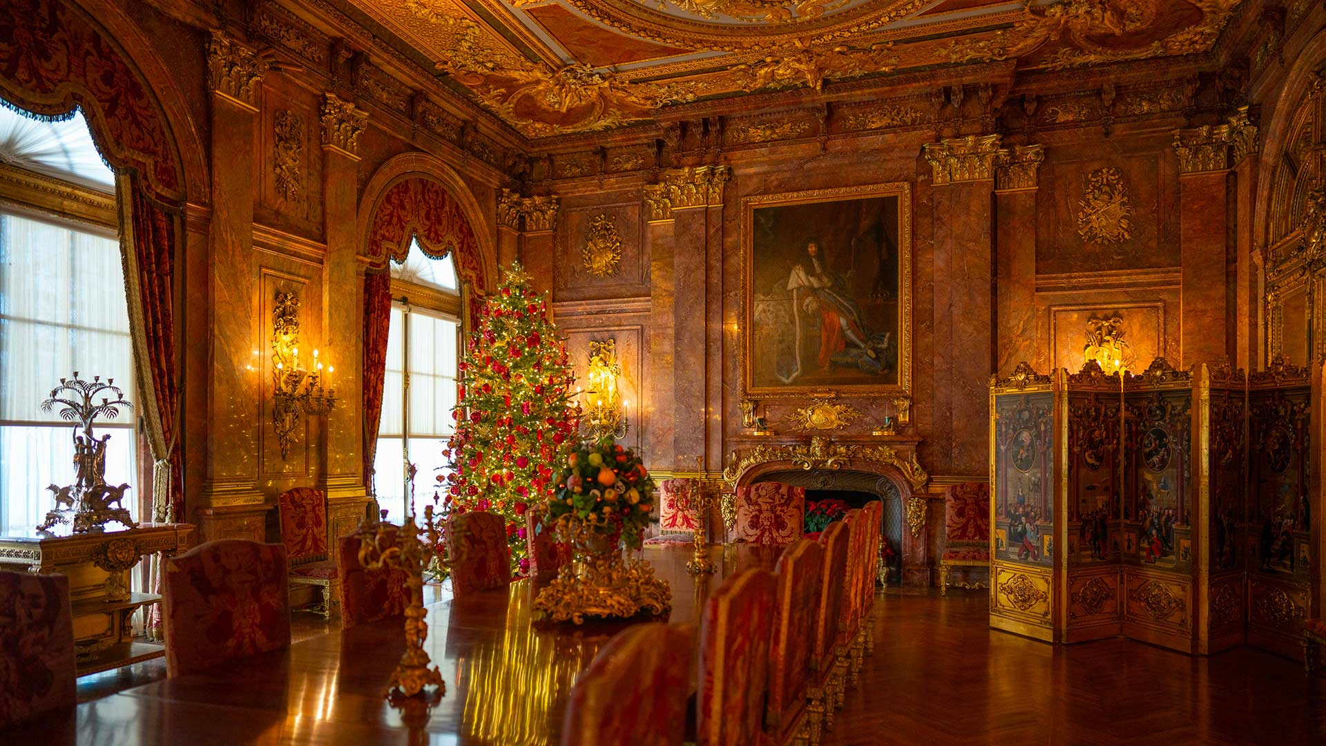 Boston et les châteaux à Noël