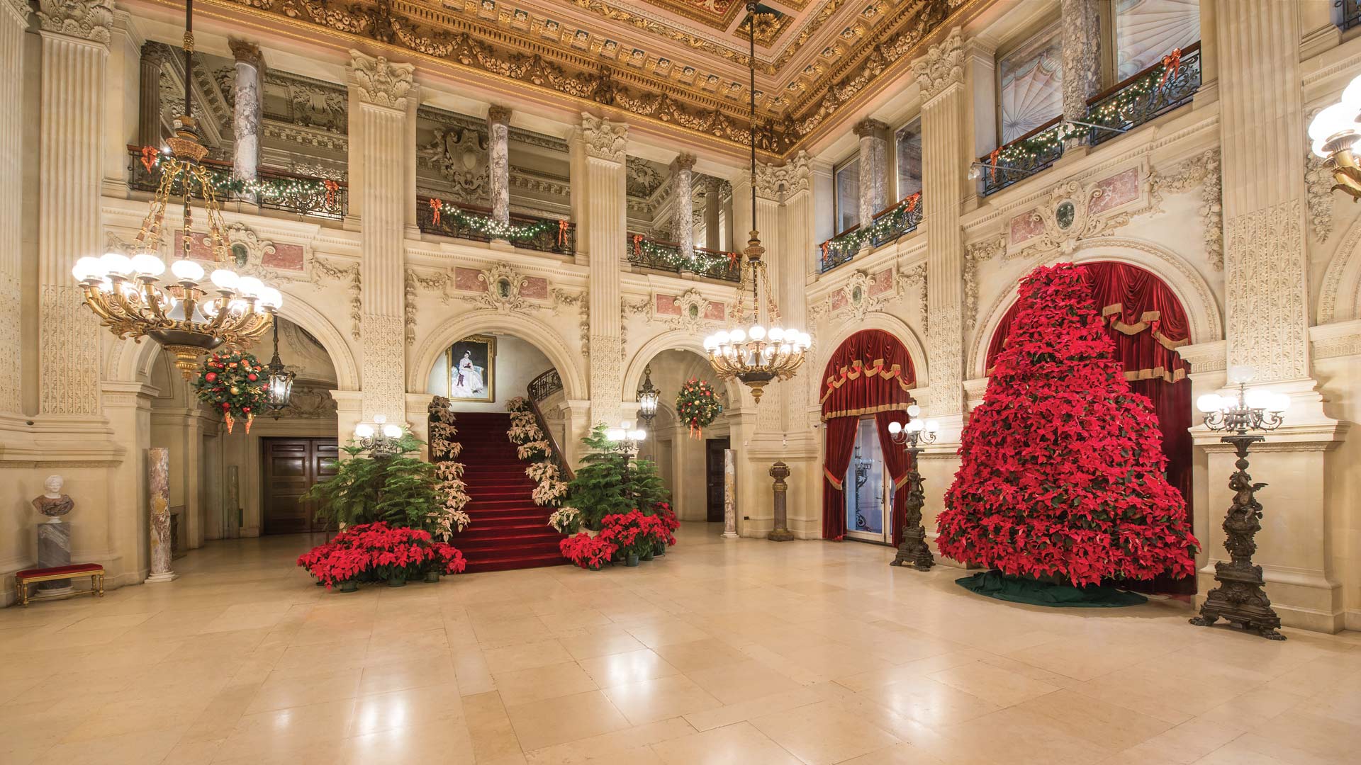 Boston et les châteaux à Noël